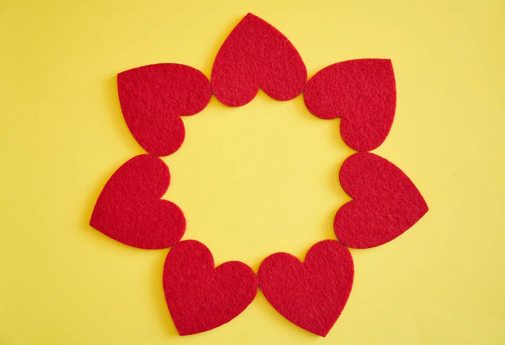 romantic decor paper cut hearts